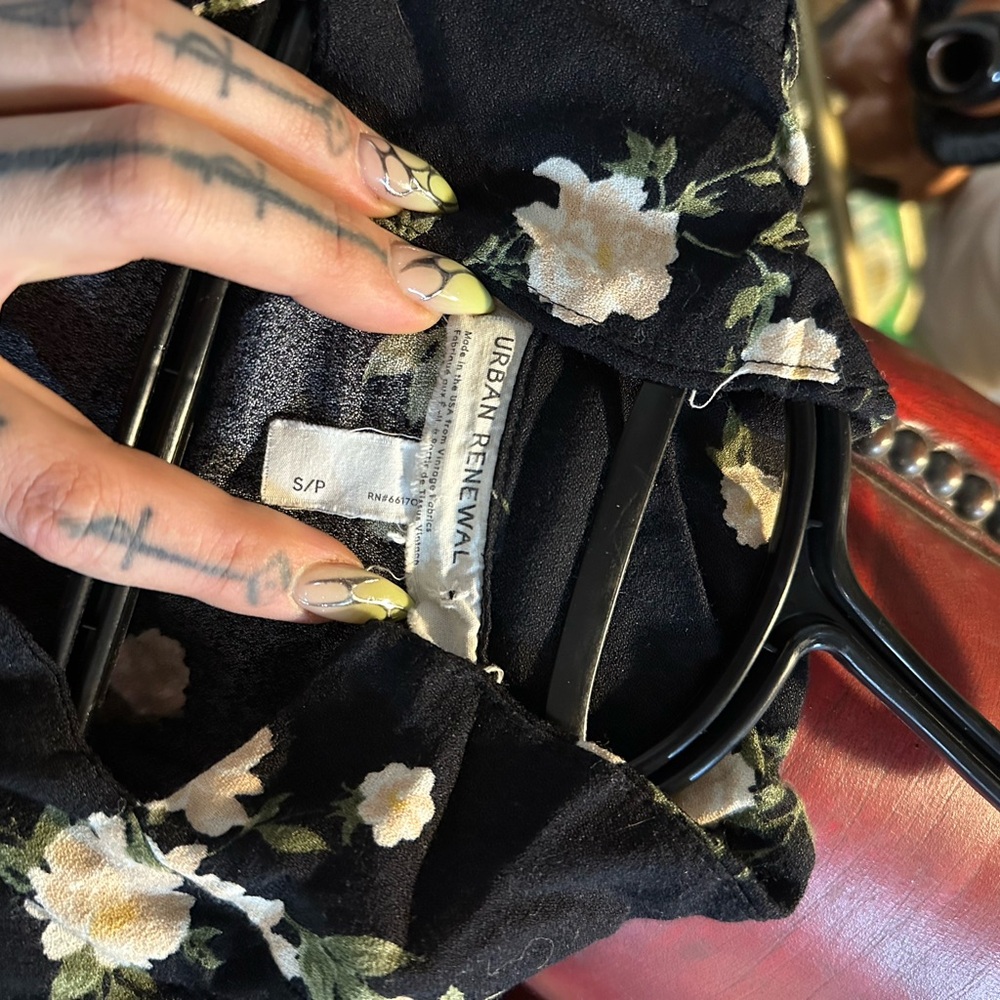 Urban Renewal Black Floral Women's Bag